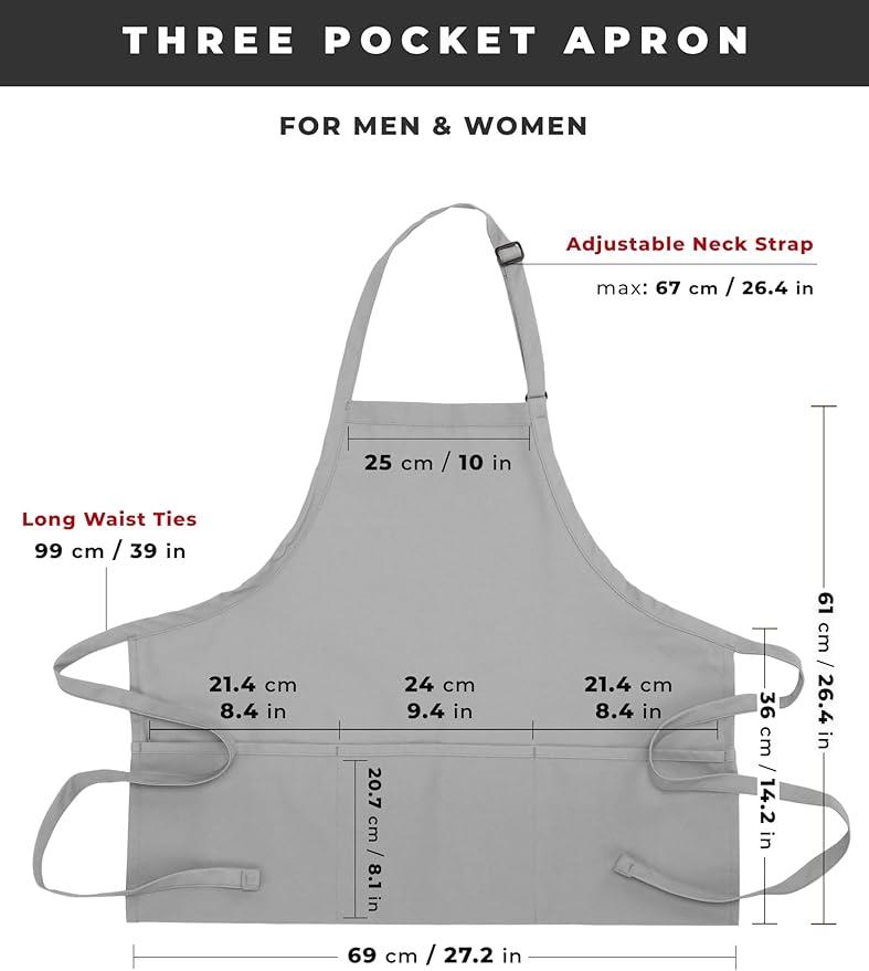Chef Works Unisex Three Pocket Apron - Image 6