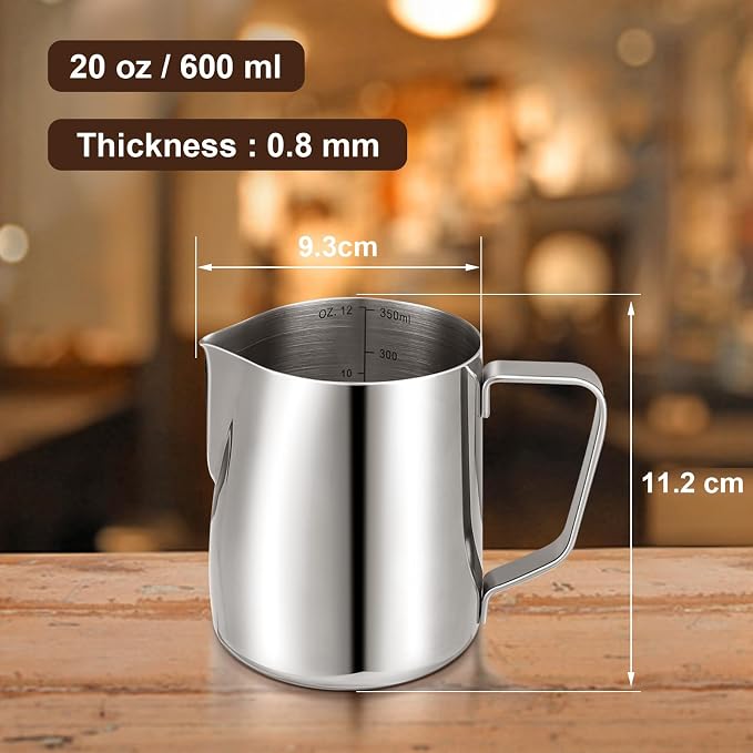 Milk Frothing Pitcher, Milk Steaming Frother Cup, Barista Cappuccino Latte Art - Image 4