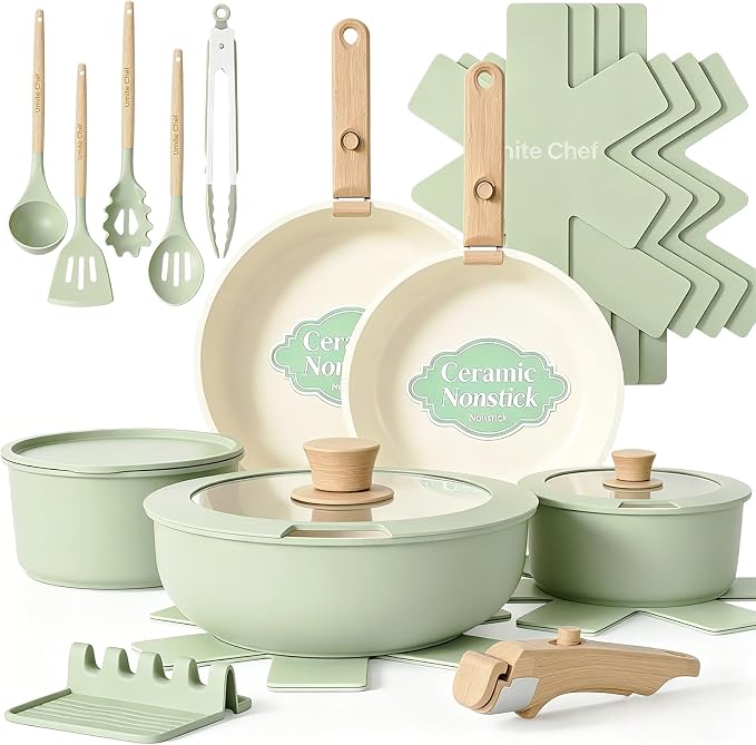 Umite Chef Non Stick Pots and Pans Set, Nonstick Healthy Induction Cookware by UmiteChef