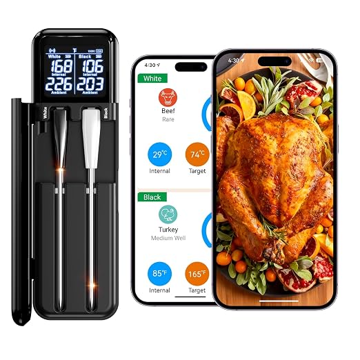 Smart Wireless Meat Thermometer, Digital Cooking Thermometer by SMNQIUA