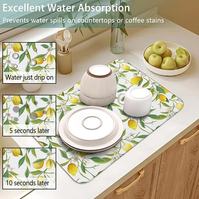 Dish Drying Mat for Kitchen Counter 2 Pack - Image 4
