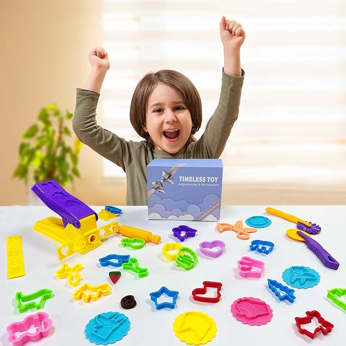 Dough Tools for Kids- Play Sets Accessories Include Animal Molds Stamps Cutter - Image 2