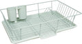 Sweet Home Collection 3 Piece Metal, Plasic Dish Drainer Rack Set by SweetHomeCollection