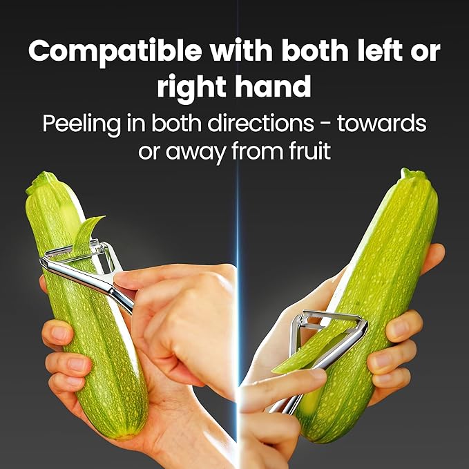 Vegetable Peeler, Ultra-Sharp Ergonomic Stainless Steel Potato Peeler, - Image 2