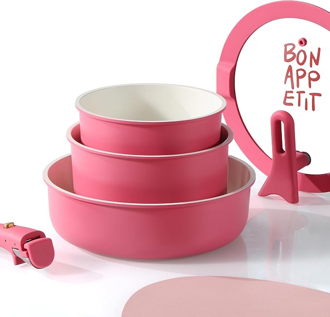 CAROTE 18Pcs Ceramic Cookware Set - Image 5