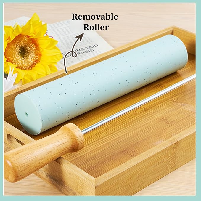 3Pcs Silicone Rolling Pin for Baking Sets, 15Inch Pastry Dough Roller - Image 5