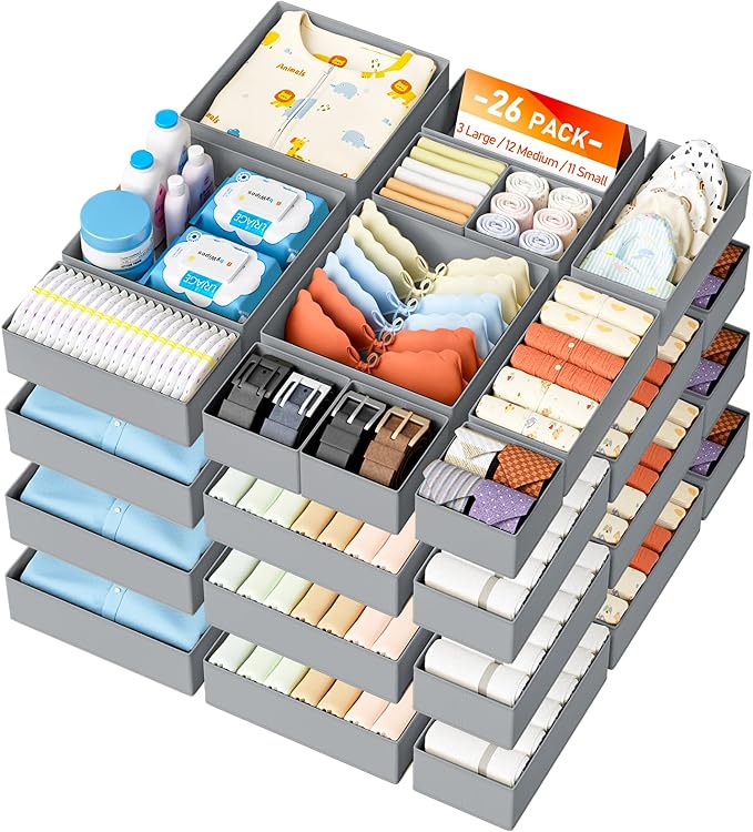 DIMJ Drawer Organizer Clothes 26 Pack by DiMJ