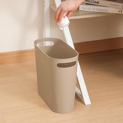 rejomiik Small Trash Can, Slim Garbage Can Plastic Waste Basket - Image 6