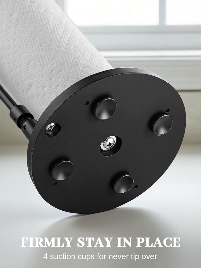 SMARTAKE Paper Towel Holder, Paper Towel Dispenser Standing Weighted Base Non - Image 6