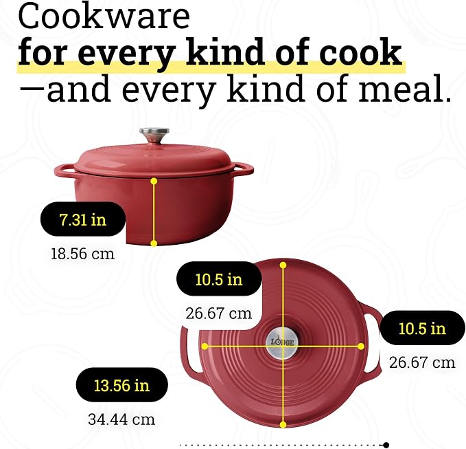 Lodge Essential Enamel Cast Iron Dutch Oven - Image 5