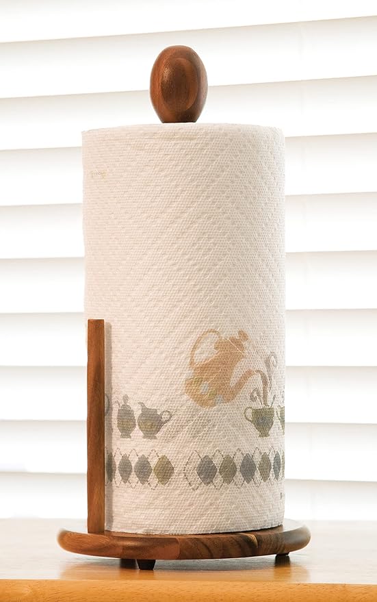 Lipper International 1138 Acacia Wood Standing Paper Towel Holder, 7-1/8" x - Image 2