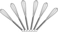 5 inch Mini Wire Whisk 6 Pack by Keewah
