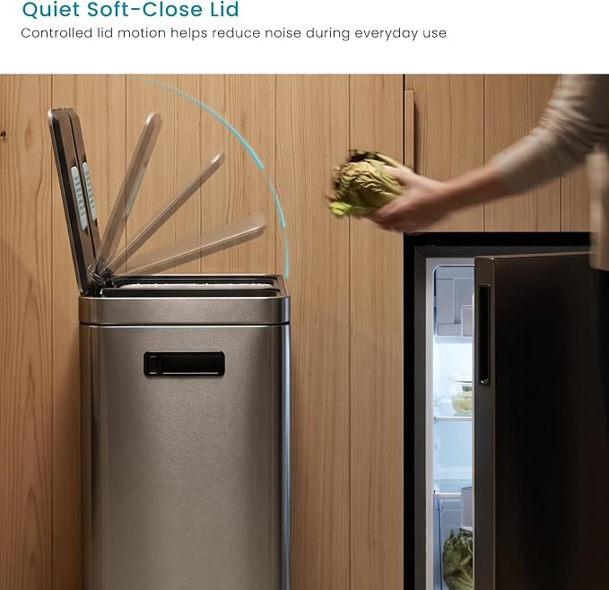 Home Zone Living 16 Gallon Kitchen Trash Can - Image 5