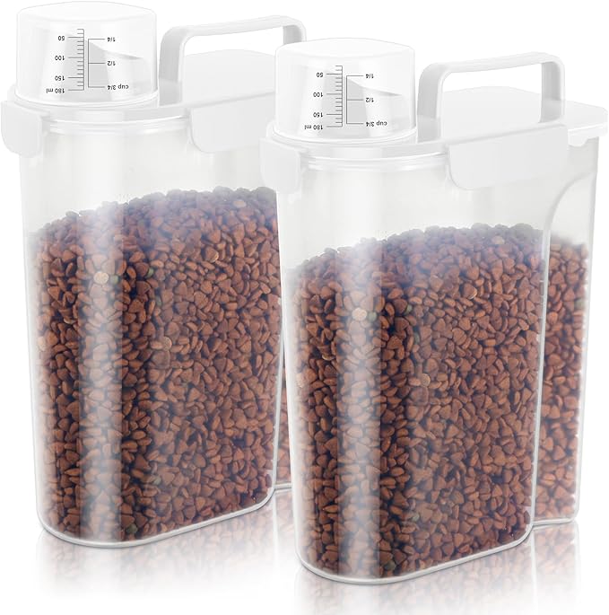LEAWALK 5Lbs Airtight Cat Dog Food Storage Container by LEAWALK