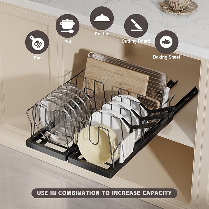 Magheo Pots and Pans Organizer Under Cabinet - Image 2