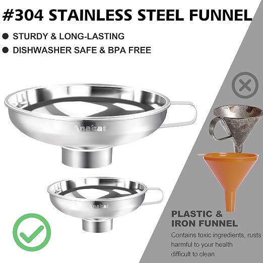 Anaeat Stainless Steel Canning Funnel - Image 5