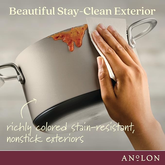 Anolon Achieve Hard Anodized Nonstick Saucepot - Image 4