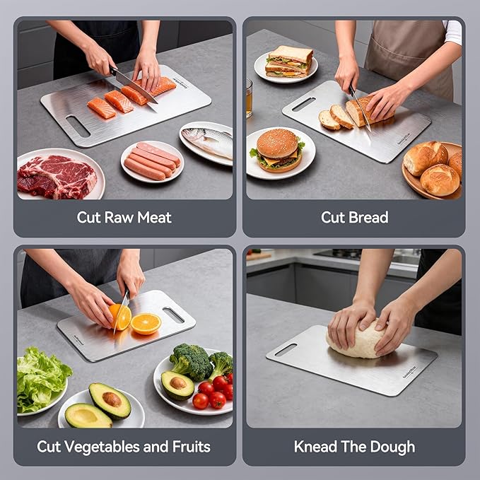 Titanium Cutting Boards, 100% Pure Titanium Kitchen Cutting Board, Double-Sided - Image 6