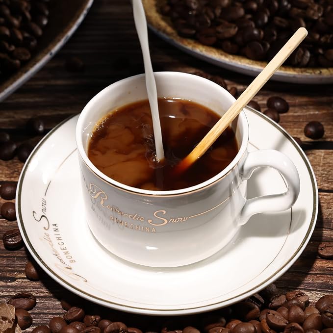 100pcs Bamboo Coffee Stirrers Individually Wrapped, 5.5 Inch Disposable Wood - Image 6