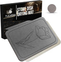 Stone Dish Drying Mat for Kitchen Counter – Diatomaceous Earth Drying Mat | by Tulvera