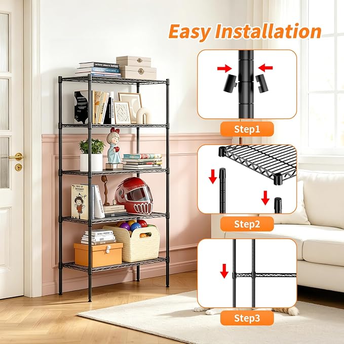 BestOffice | 5-Tier Wire Storage Shelves - Image 5