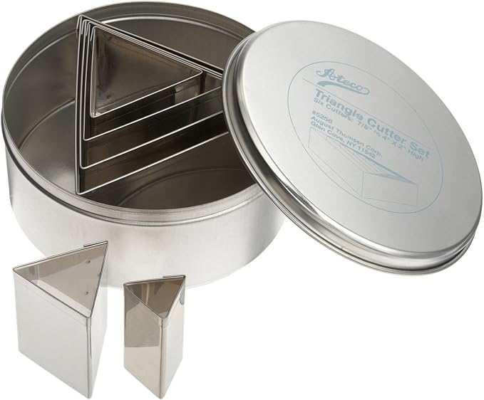 Ateco 6 pc Stainless Steel Triangle Cutter Set by Ateco