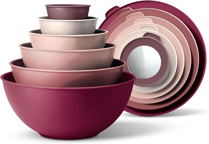 COOK WITH COLOR Mixing Bowls with Lids by CookwithColor