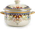 Retro Flower Enamel Stockpot by OLYTARU