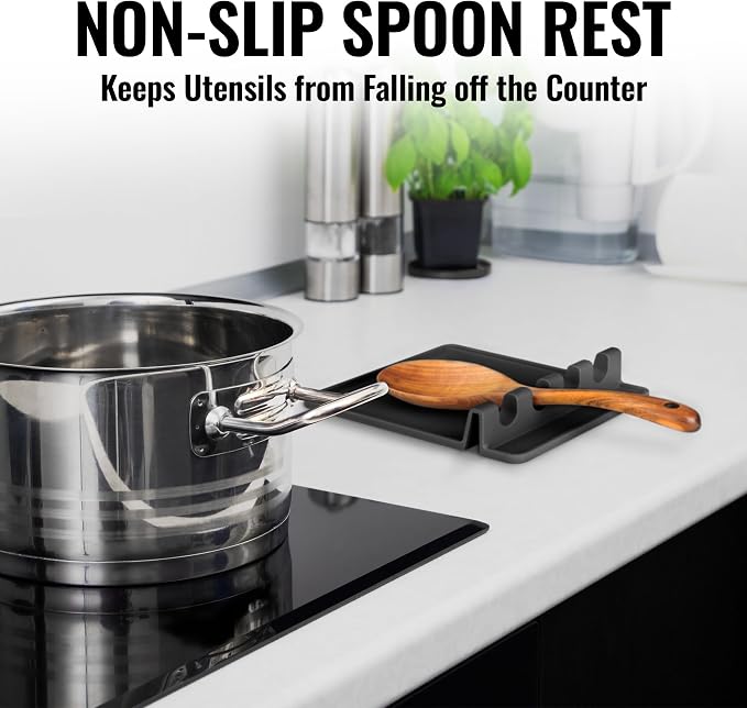 Zulay Kitchen Extra Large Silicone Utensil Rest - Image 4