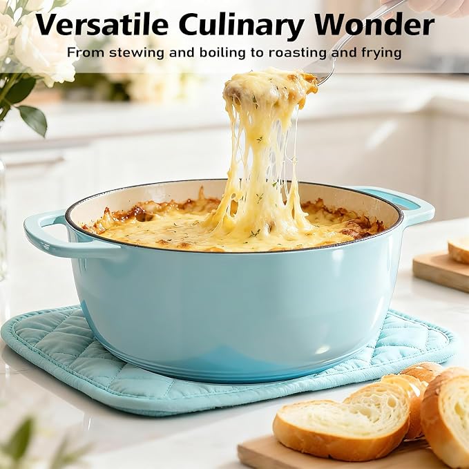 Umite Chef 6QT Enameled Cast Iron Dutch Oven - Image 4