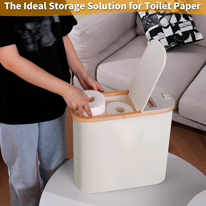 efluky Toilet Paper Storage and Holder 2 in 1, Toilet Paper Storage - Image 5
