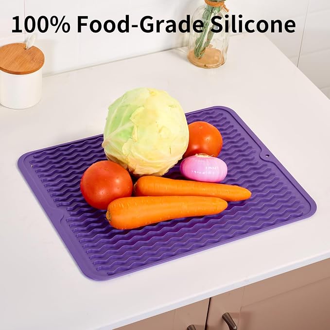 ZLR Silicone Dish Drying Mat & Heat Resistant Trivet - Image 9