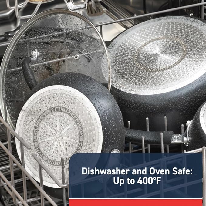 T-fal Experience Nonstick Cookware Set 12 Piece, Oven Broiler Safe 350F - Image 7