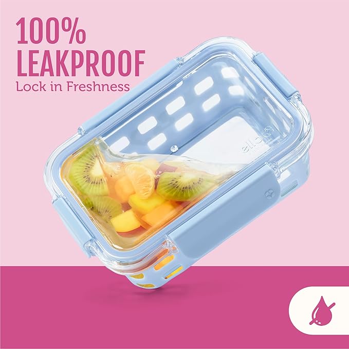 Ello Duraglass 3.4 Cup Meal Prep Sets 10Pc, 5 Pack Set- Glass Food Storage - Image 5