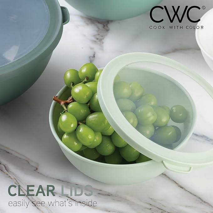 COOK WITH COLOR Mixing Bowls with TPR Lids - Image 7