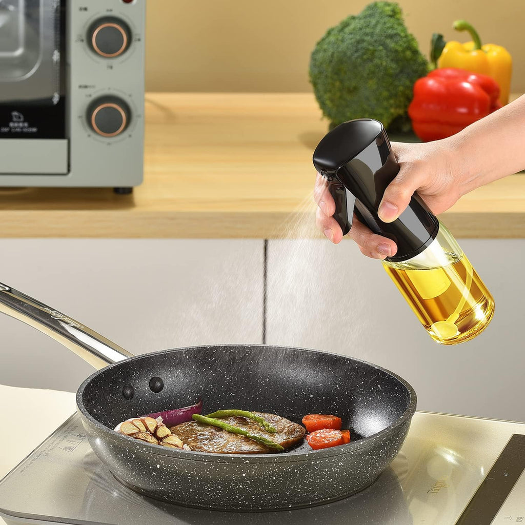Oil Sprayer for Cooking, 200ml Glass Olive Oil Sprayer Mister, Olive