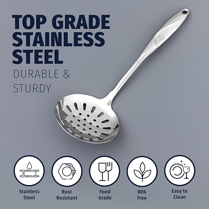 Zulay Kitchen Stainless Steel Slotted Spoon - Image 5