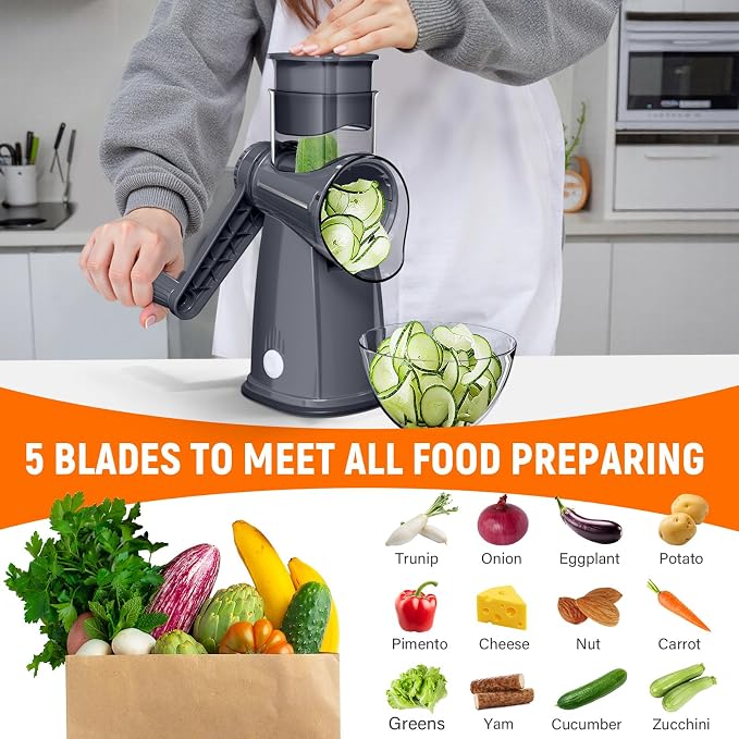 Rotary Cheese Grater Hand Crank - Image 3
