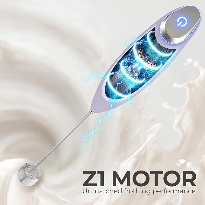 Zulay Kitchen Patented Tornado Triple Whisk Milk Frother - Image 7
