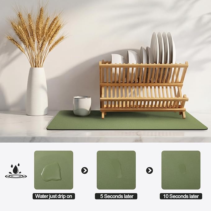 Ecotrim - Dish Drying Mat for Kitchen Counter | Coffee Bar Mat for Countertops - Image 4