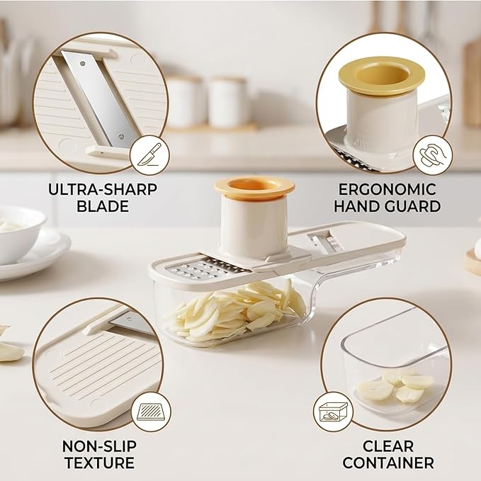 5-Piece Garlic Slicer Set for Easy Meal Prep, Garlic Slicer Super Thin - Image 3