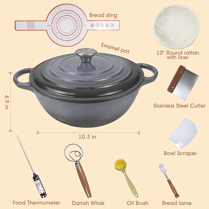 5QT Enameled Cast Iron Dutch Oven - Image 2
