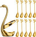 AnSaw Gold Small Coffee Spoon Holder Set, Swan Base by AnSaw