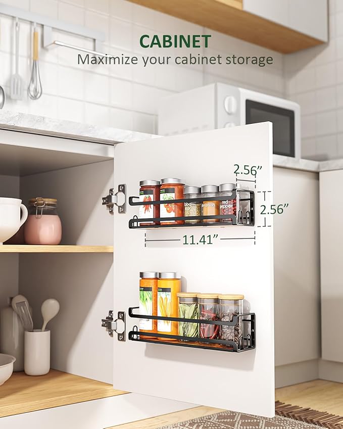 Doakhirmit 4 Pack Wall Mount Spice Rack - Image 4