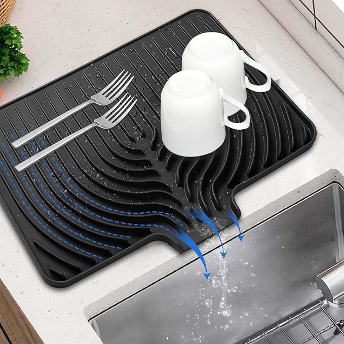 Dish Drying Mat for Kitchen Counter, by JACZZO