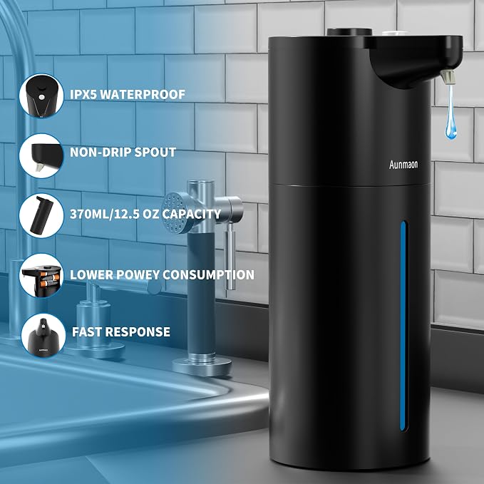 Aunmaon Automatic Soap Dispenser Touchless, Hands-Free, Long Battery Life - Image 4