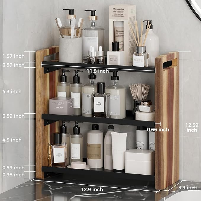 Bathroom Counter Organizer, Bathroom Counter Shelf, Bathroom Organizers - Image 2