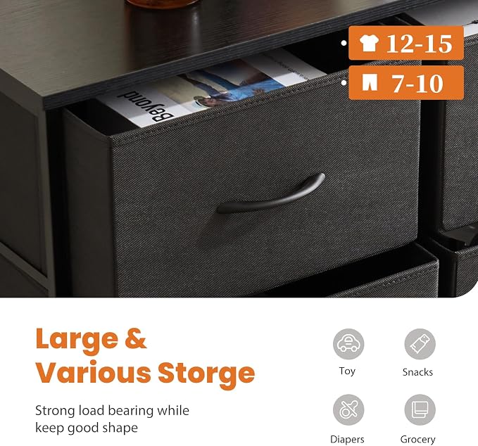 Sweetcrispy Tall Dresser for Bedroom, Drawer Dresser Organizer Storage Drawers - Image 4