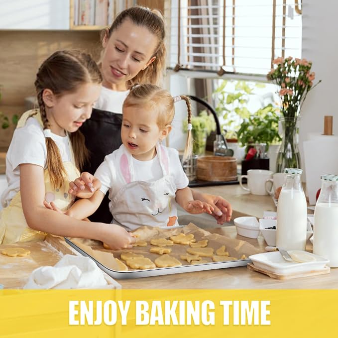 Terlulu Baking Sheet, Cookie Sheet, Stainless Steel Baking Pan, 2 Piece-19.6''x - Image 7