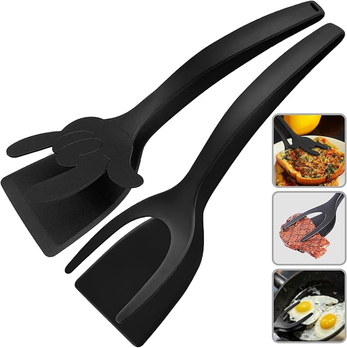 2 in 1 Flipper Spatula with tongs by NAMAPRODX